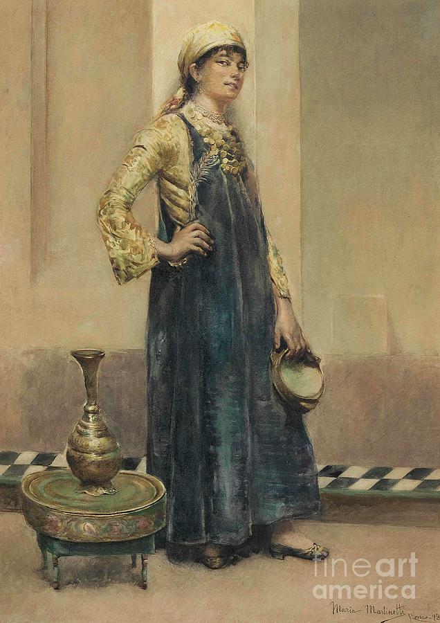 The Eastern Musician, 1898 Painting by Maria Martinetti