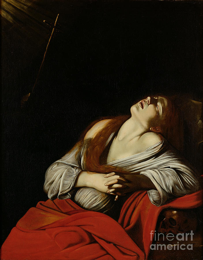 The Ecstasy Of Mary Magdalene Painting By Louis Finsonius Or Finson