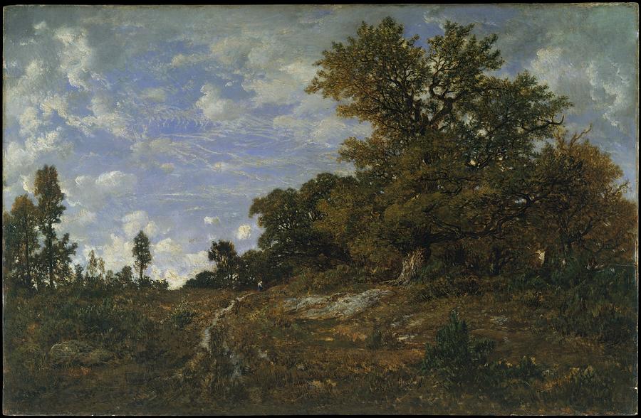 The Edge Of The Woods At Monts Girard Fontainebleau Forest 1852 54 Painting