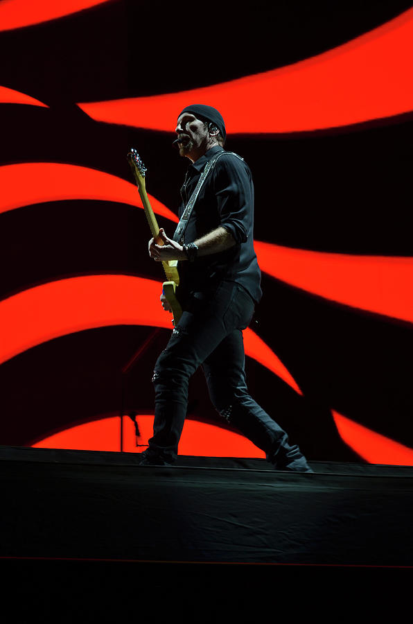 The Edge Performing U2 Joshua Tree Tour 2017 New Orleans Superdome Photograph by Shawn OBrien
