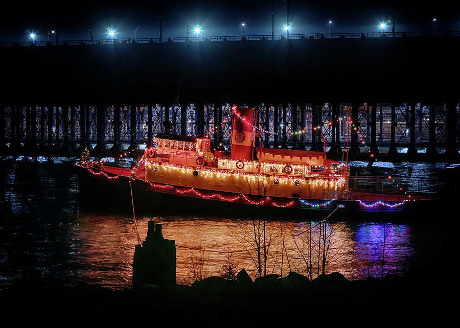 The Edna G at Christmas Photograph by Susan Rissi Tregoning
