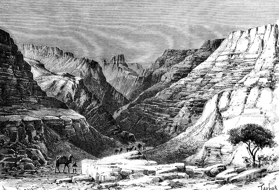 The Egueri Gorge, North Africa, 1895 Drawing by Print Collector