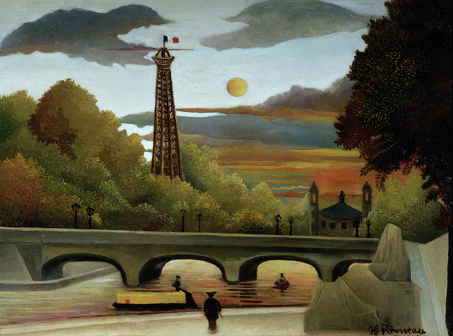 The Eiffel Tower By Henri Rousseau Drawing by Artist - Henri Rousseau ...