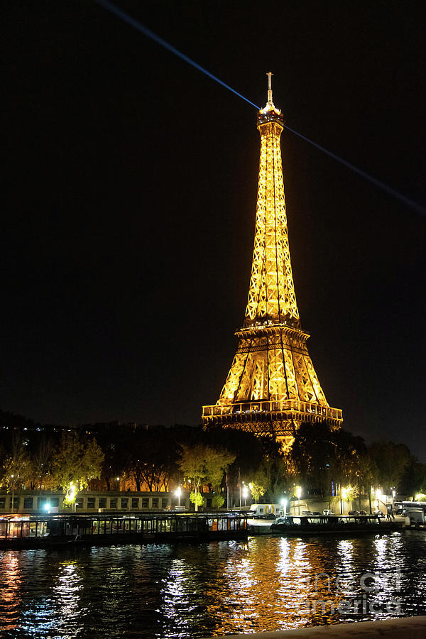 The Eiffel Tower Paris France at Night Photograph by Wayne Moran