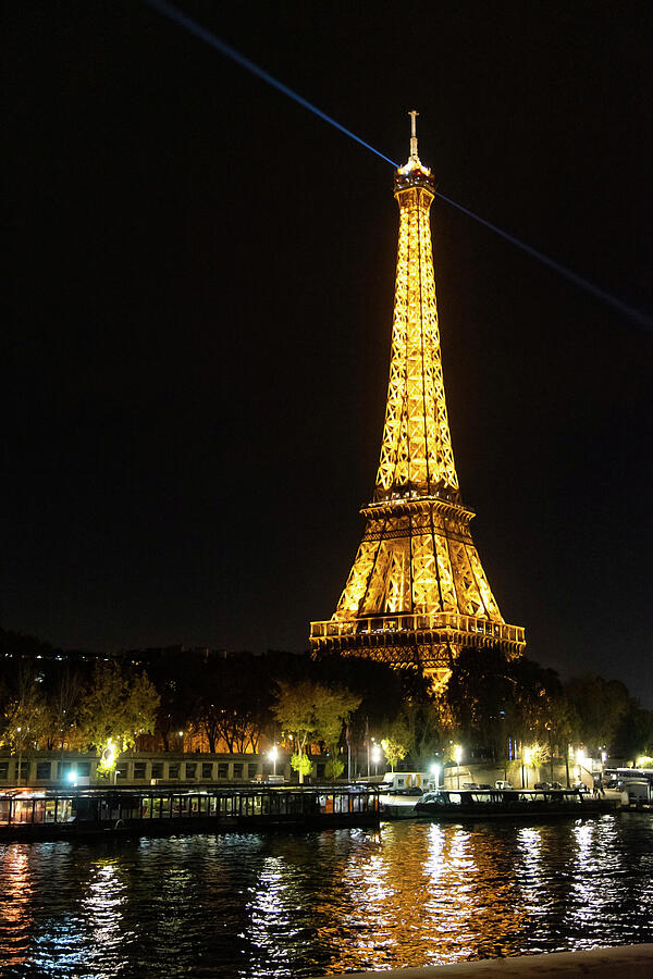 The Eiffel Tower Paris France at Night Photograph by Wayne Moran