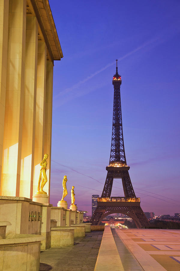 The Eiffel Tower Seen From The Trocadero In Paris, France Digital Art by Philip Lee Harvey