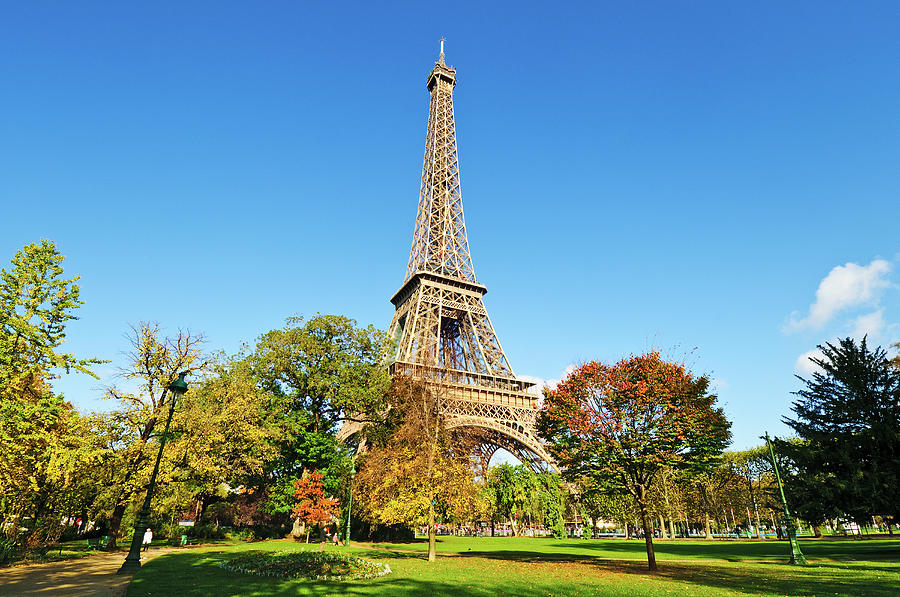 The Eiffel Tower With Some Autumnal Photograph by Tom Bonaventure The Eiffel Tower With Some Autumnal Photograph by Tom Bonaventure
