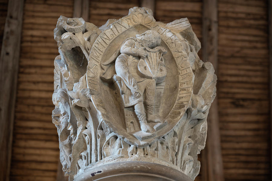 The eight gregorian modes on the Cluny capitals. #3 Detail Photograph by RicardMN Photography