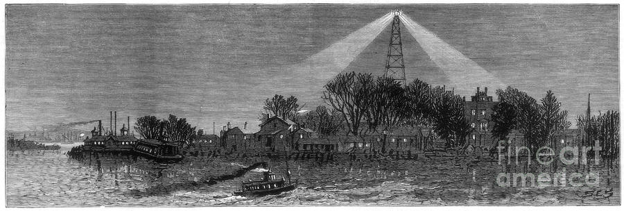 The Electric Light At Hell Gate, New Drawing by Print Collector