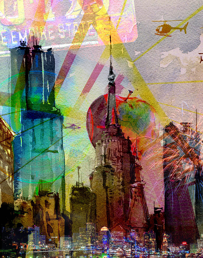 New York City Digital Art - The Empire State Building, NYC series by Kyle Willis