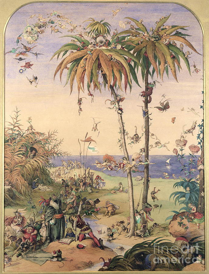 The Enchanted Tree, A Fantasy Based On the Tempest, 1845 Painting by Richard Doyle