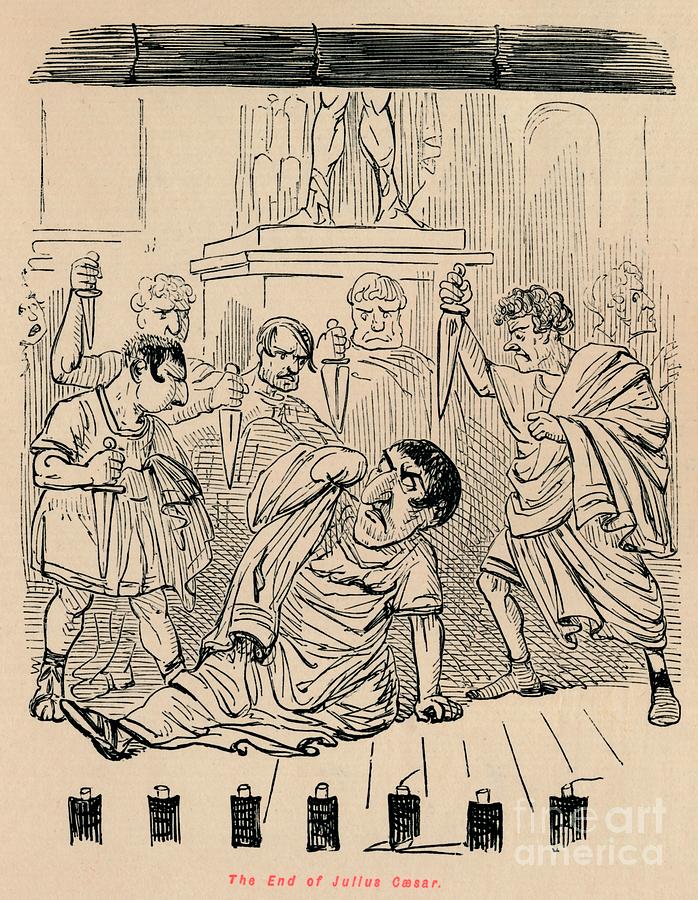 The End Of Julius Caesar Drawing by Print Collector