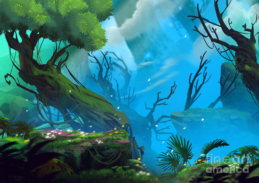 Paint Digital Art - The Entrance Of Mystery Valley In A by Nextmarsmedia Paint Digital Art - The Entrance Of Mystery Valley In A by Nextmarsmedia
