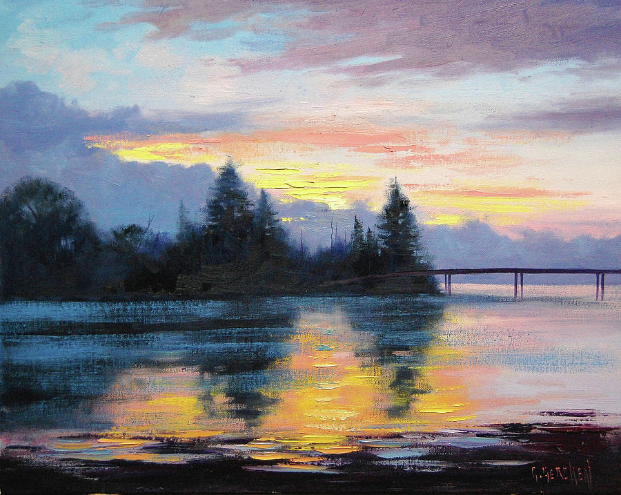 The Entrance Sunset Painting by Graham Gercken