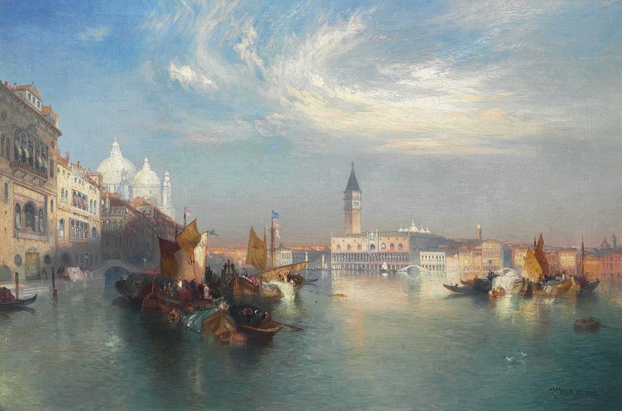 Nature Painting - The Entrance To The Grand Canal By Thomas Moran by Thomas Moran Nature Painting - The Entrance To The Grand Canal By Thomas Moran by Thomas Moran