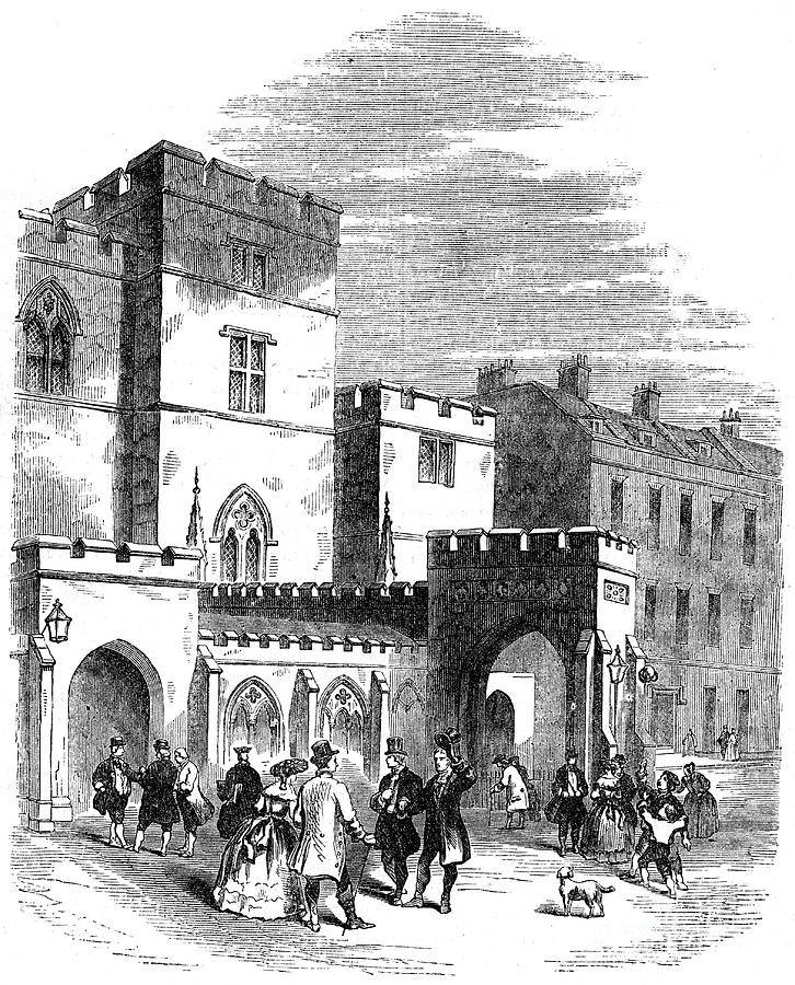 The Entrance To The Old House Of Lords Drawing by Print Collector