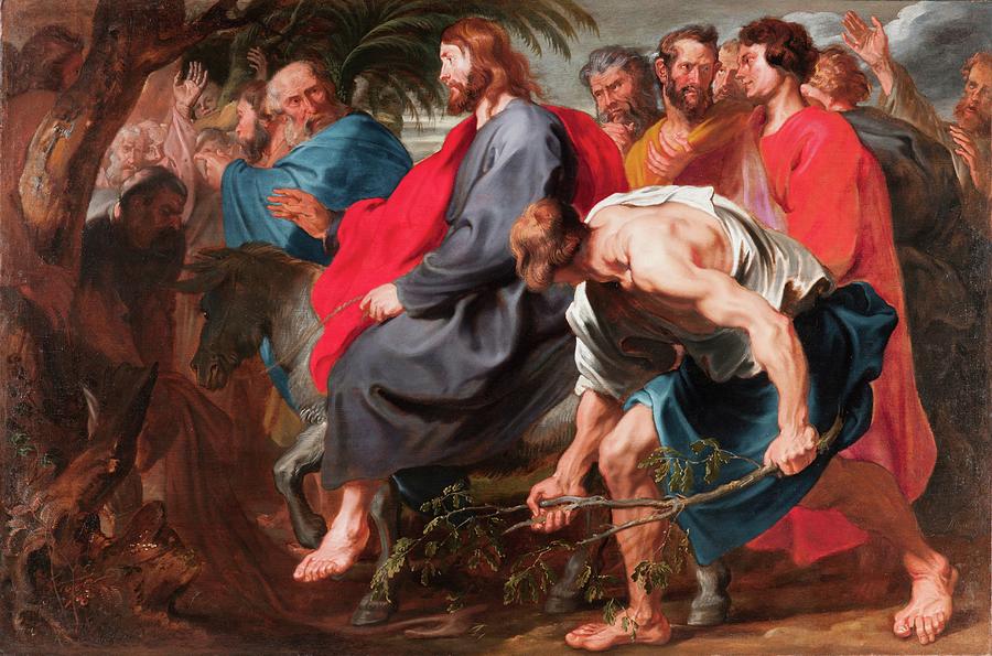 The Entry Of Christ Into Jerusalem Painting by Anthony Van Dyck - Fine ...