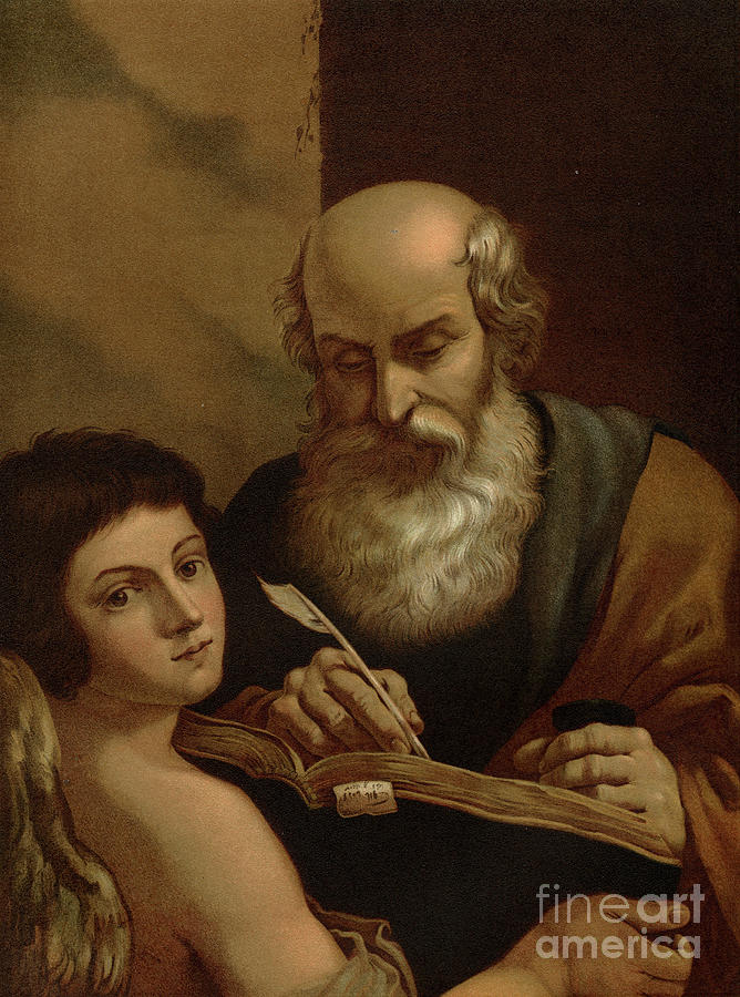 Guercino Drawing - The Evangelist Matthew by Guercino