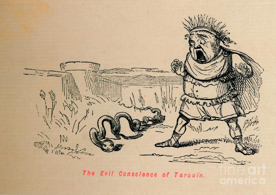 The Evil Conscience Of Tarquin Drawing by Print Collector