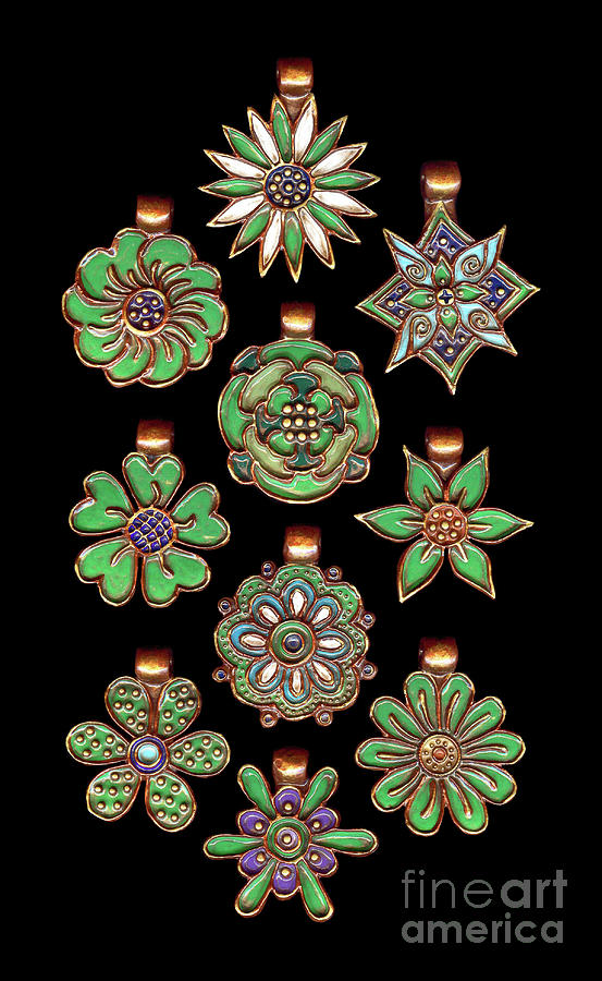 The Exalted Beauty Empress Medallions. Grassland Jewelry by Amy E Fraser