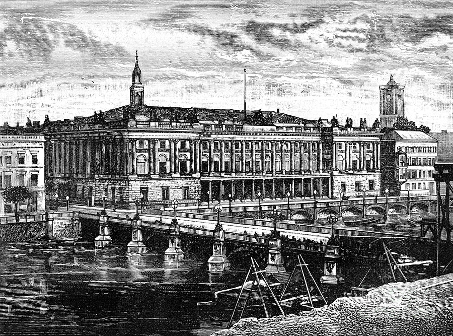 The Exchange And Fredericks Bridge Drawing by Print Collector
