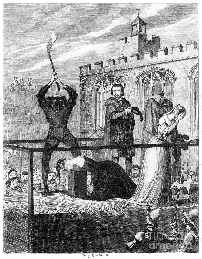 The Execution Of Lady Jane Grey, 1554 Drawing by Print Collector