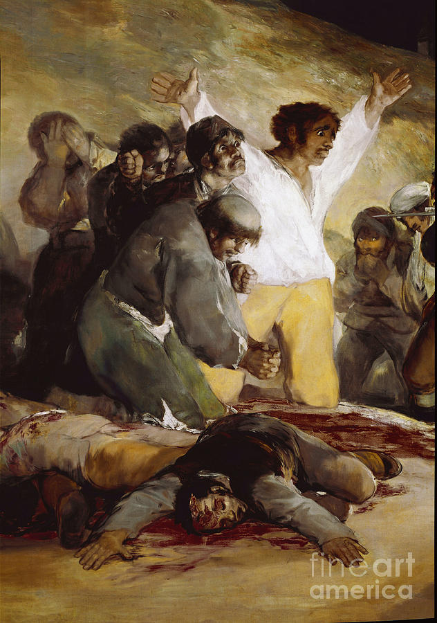 The Execution Of May 3, 1808 Ou El Tres De Mayo. Detail Painting by Francisco Goya