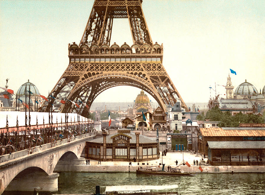 The Exposition Universelle - 1900 - Eiffel Tower Photograph by War Is Hell Store