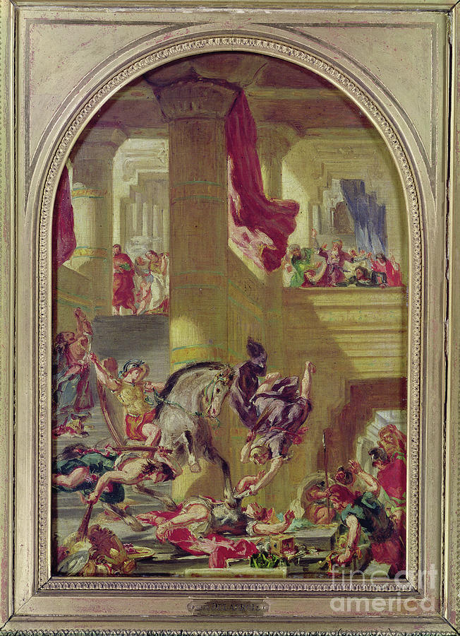 The Expulsion Of Heliodorus From The Temple, C.1857 Painting by ...