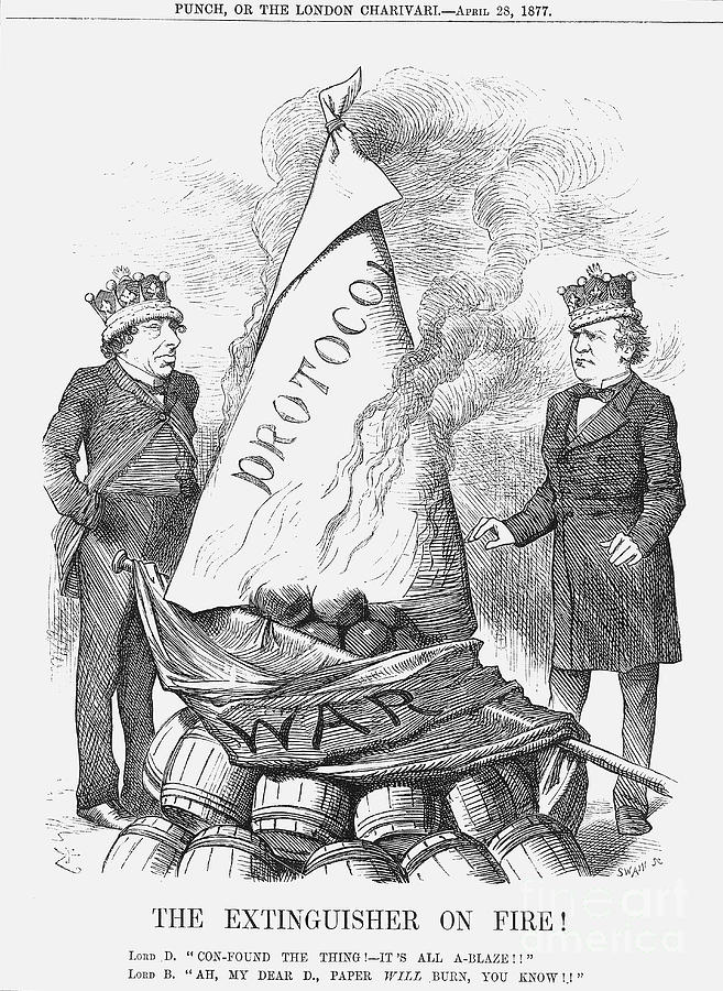 The Extinguisher On Fire, 1877. Artist Drawing by Print Collector