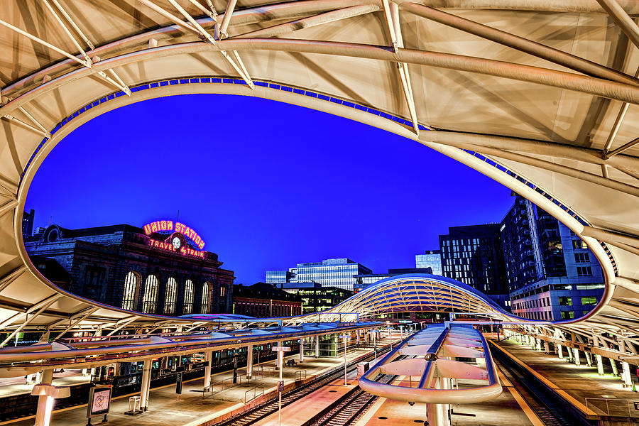 The Eye of Denver Union Station at Dawn Photograph by Gregory Ballos