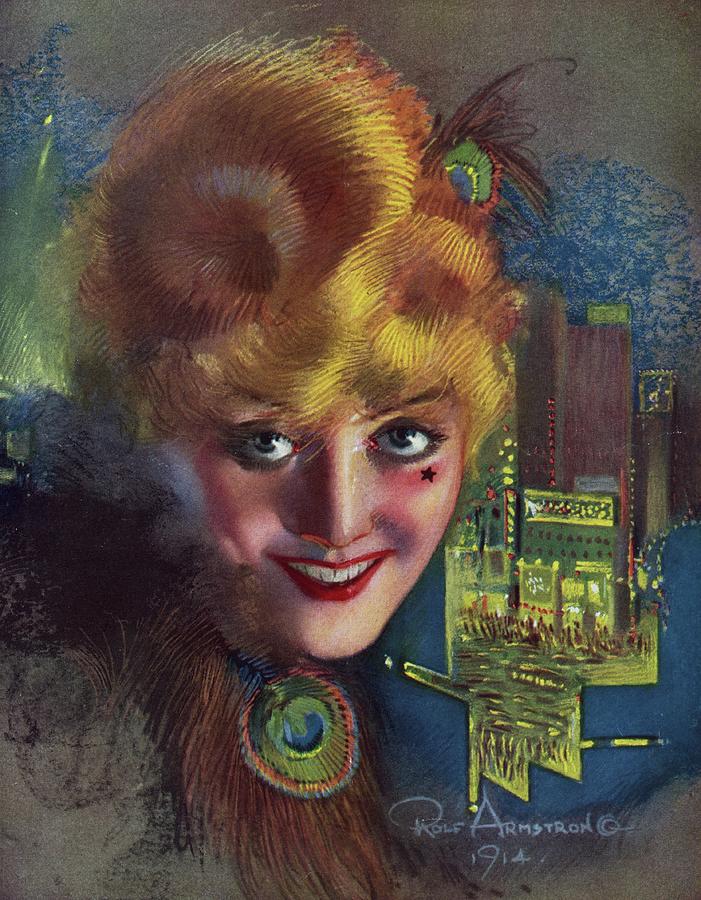 Vintage Painting - The Eyes by Rolf Armstrong