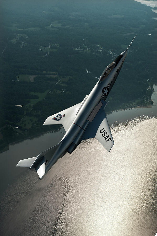 The F-101A Voodoo Climbing Out Digital Art by Erik Simonsen