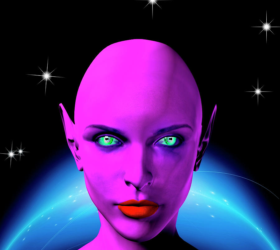 alien female face