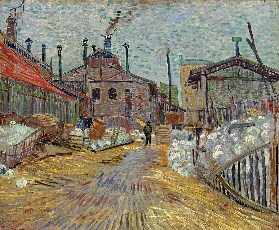 The Factory at Asnieres Painting by Vincent van Gogh