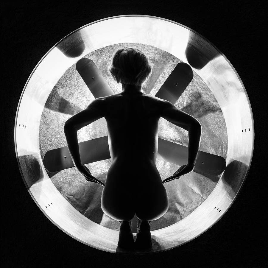 Nude Photograph - The Factory Fan by Luc Stalmans