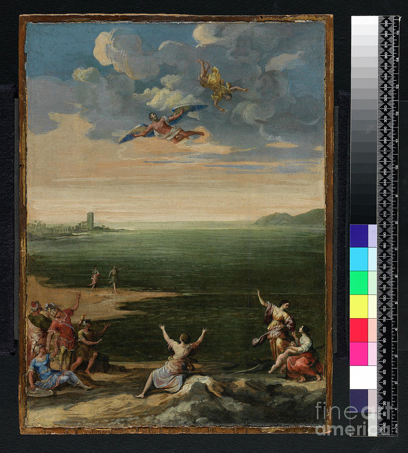 Greek Painting - The Fall Of Icarus by Francesco Allegrini