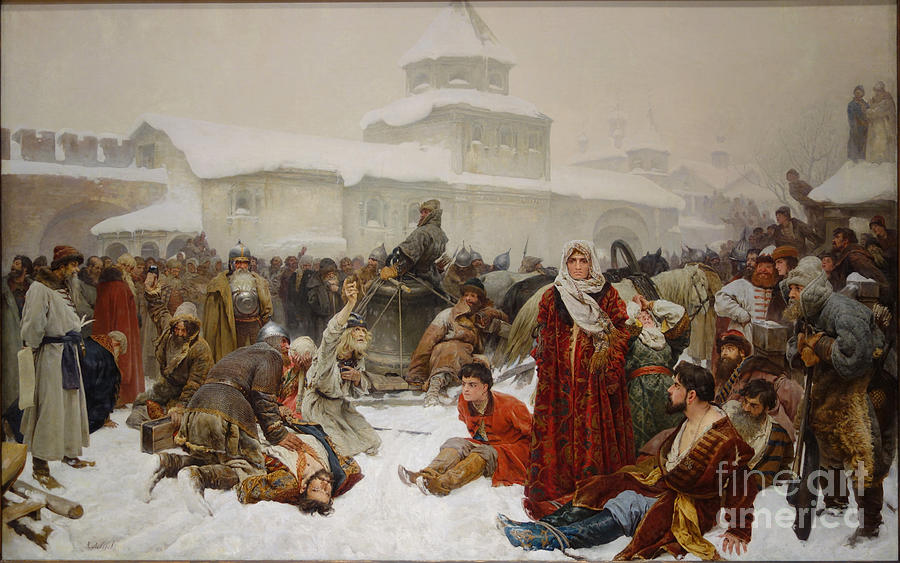 The Fall Of Novgorod Drawing by Heritage Images
