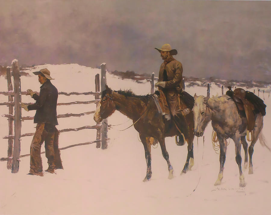 The Fall Of The Cowboy Digital Art by Frederic Remington