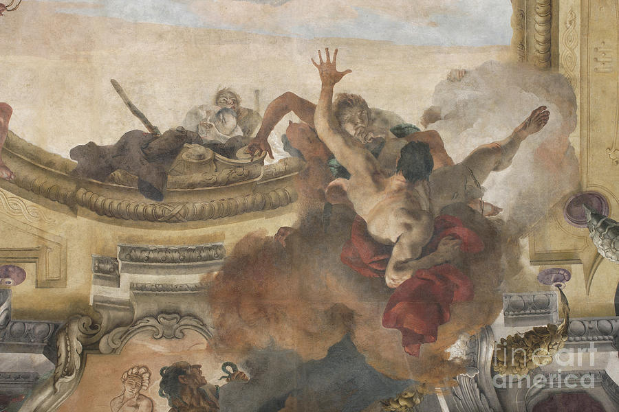 Giovanni Battista Tiepolo Painting - The Fall Of The Demons, Stories Of Scipio, Detail, 1731 by Giovanni Battista Tiepolo