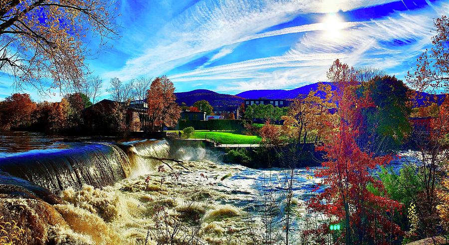 Mountain Mixed Media - The Falls in Fall by Bill Sforza