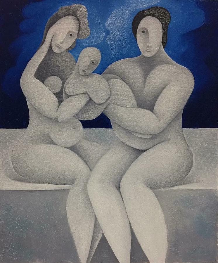 Family Painting - The Family 2017 by S A C H A - Circulism Technique Family Painting - The Family 2017 by S A C H A - Circulism Technique