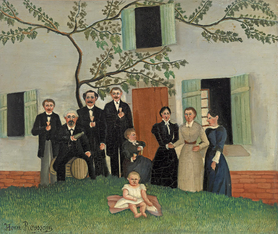 The Family Painting by Henri Rousseau