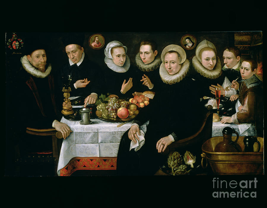 Grape Painting - The Family Of Adrien De Witte by Hieronymus Francken