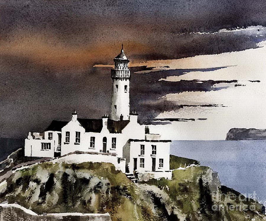 The Fanad Lighthouse, Donegal. Painting by Val Byrne