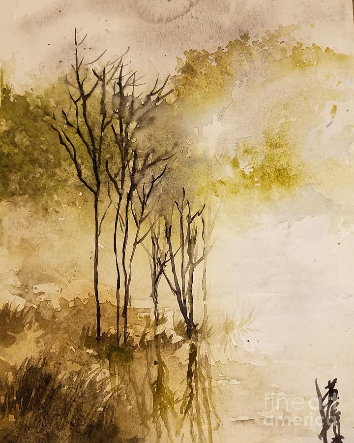 The far away land  Painting by Han in Huang wong