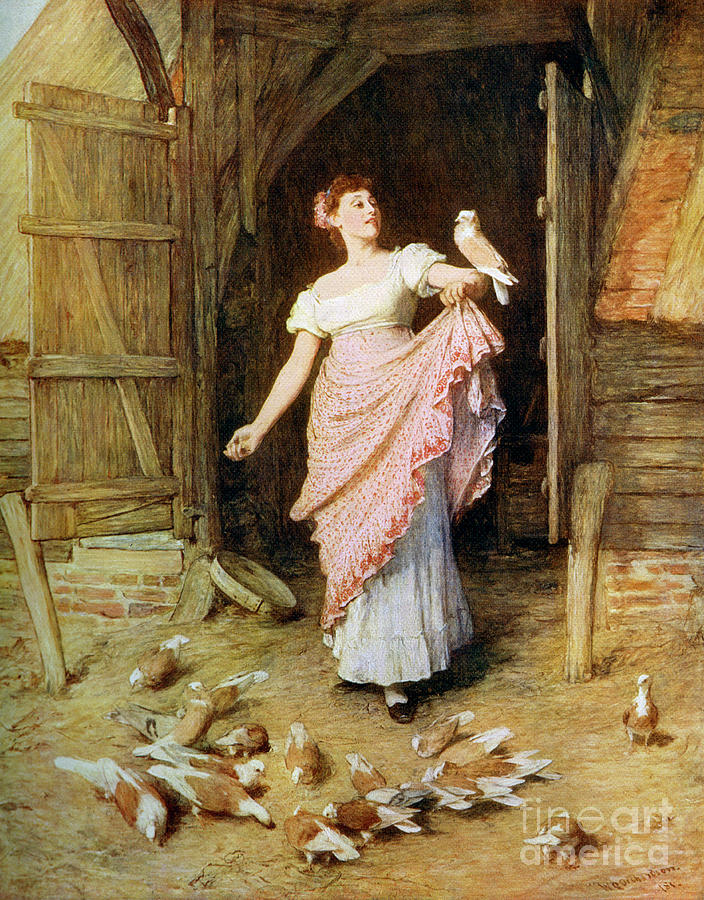 The Farmers Daughter, 1881, 1912.artist Drawing by Print Collector