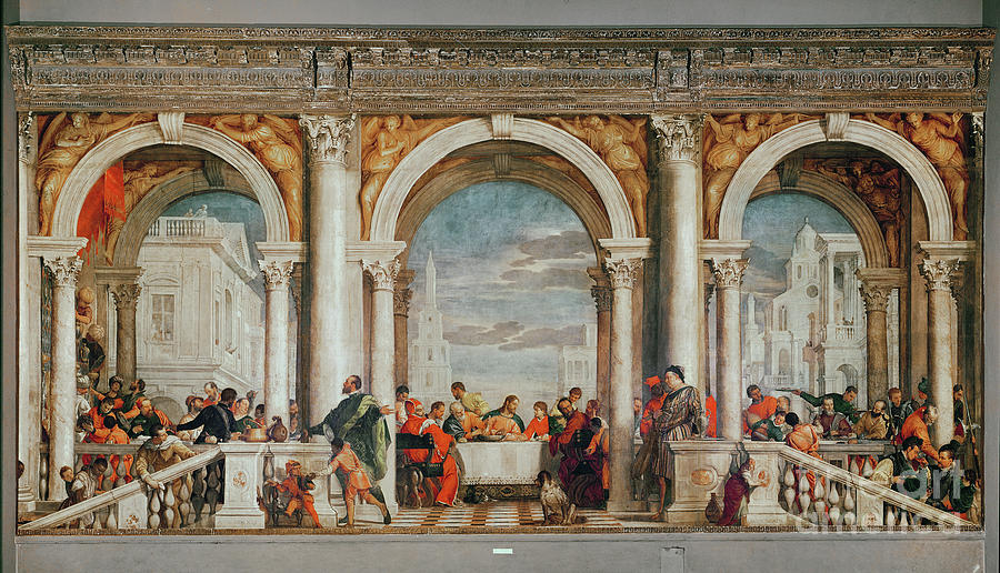 The Feast In The House Of Levi Painting by Veronese