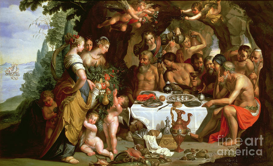 Greek Painting - The Feast Of Achelous, 1625-29 by Artus Wollfort