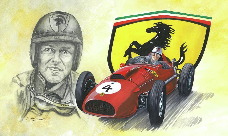 The Ferrari Legends - Wolfgang von Trips Painting by Simon Read